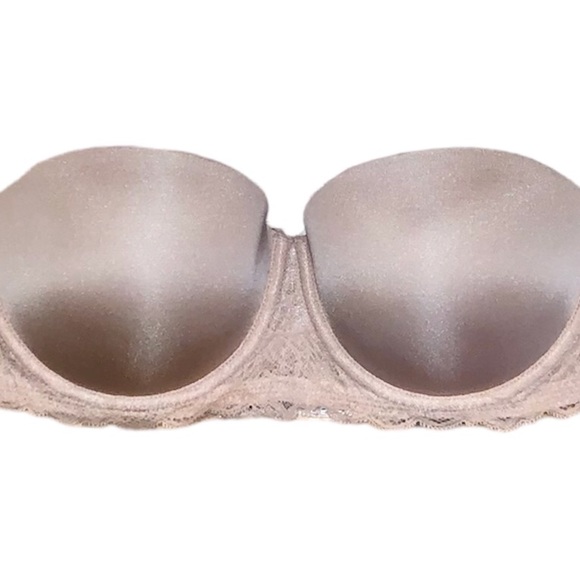 Calvin Klein nude lace strapless push up underwire bra, 34D - Picture 2 of 10